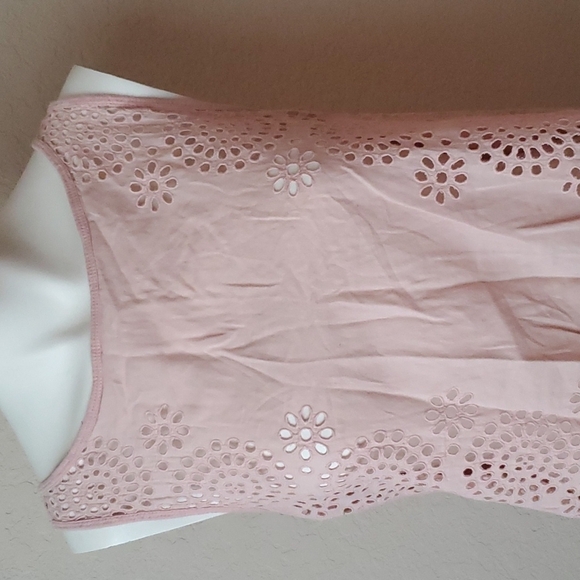 Ann Taylor Loft sz S soft pink sleeveless with mesh top. 🌛 - Picture 2 of 8